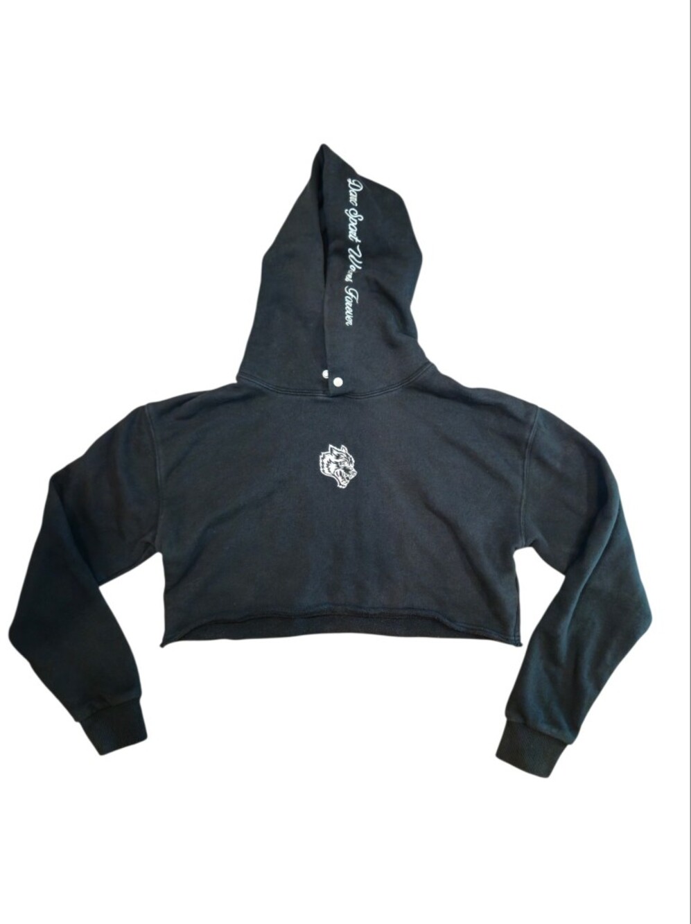 Darc Sport Cropped Hoodie Black Limited Edition 495/500 Wolf Graphic Size Small